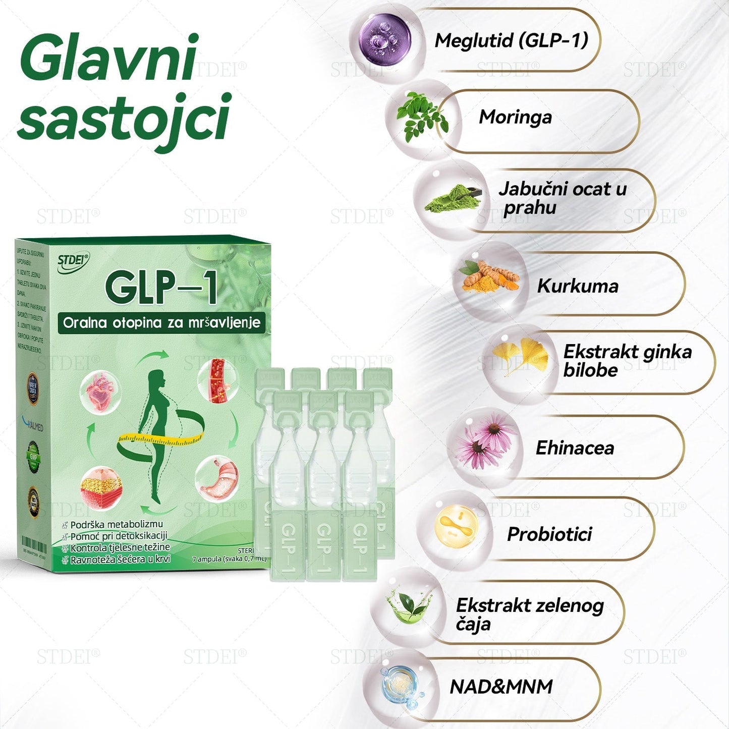 U skladu sa standardima HALMED-a🇬🇧 𝑆𝑇𝐷𝐸𝐼® 🔴𝐺𝐿𝑃-1𝑂𝑟𝑎𝑙𝑛𝑎 𝑜𝑡𝑜𝑝𝑖𝑛𝑎 𝑧𝑎 𝑚𝑟š𝑎𝑣𝑙𝑗𝑒𝑛𝑗𝑒 Pogodno za pretilost, kardiovaskularne probleme, dijabetes, apneju u snu, probleme sa zglobovima i još mnogo toga