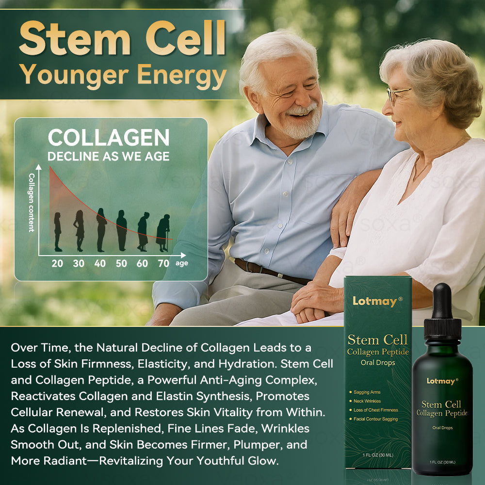 Lotmay® Oralne Kapi sa Matičnim Stanicama i Kolagenskim Peptidima 👩‍⚕️ (Podizanje i učvršćivanje opuštene kože te smanjenje nastanka bora) 🌿