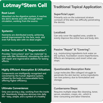 Lotmay® Oralne Kapi sa Matičnim Stanicama i Kolagenskim Peptidima 👩‍⚕️ (Podizanje i učvršćivanje opuštene kože te smanjenje nastanka bora) 🌿