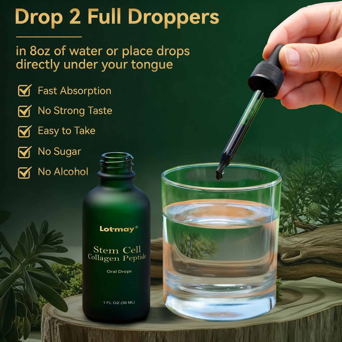 Lotmay® Oralne Kapi sa Matičnim Stanicama i Kolagenskim Peptidima 👩‍⚕️ (Podizanje i učvršćivanje opuštene kože te smanjenje nastanka bora) 🌿